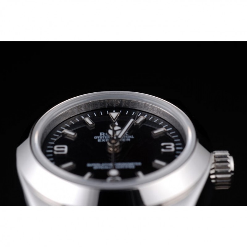 Rolex Explorer Polished Stainless Steel Black Dial 98089-5