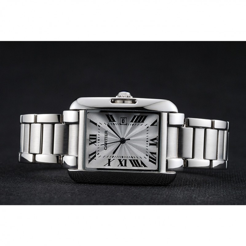 High Quality Cartier Tank Anglaise 30mm White Dial Stainless Steel Case And Bracelet-4