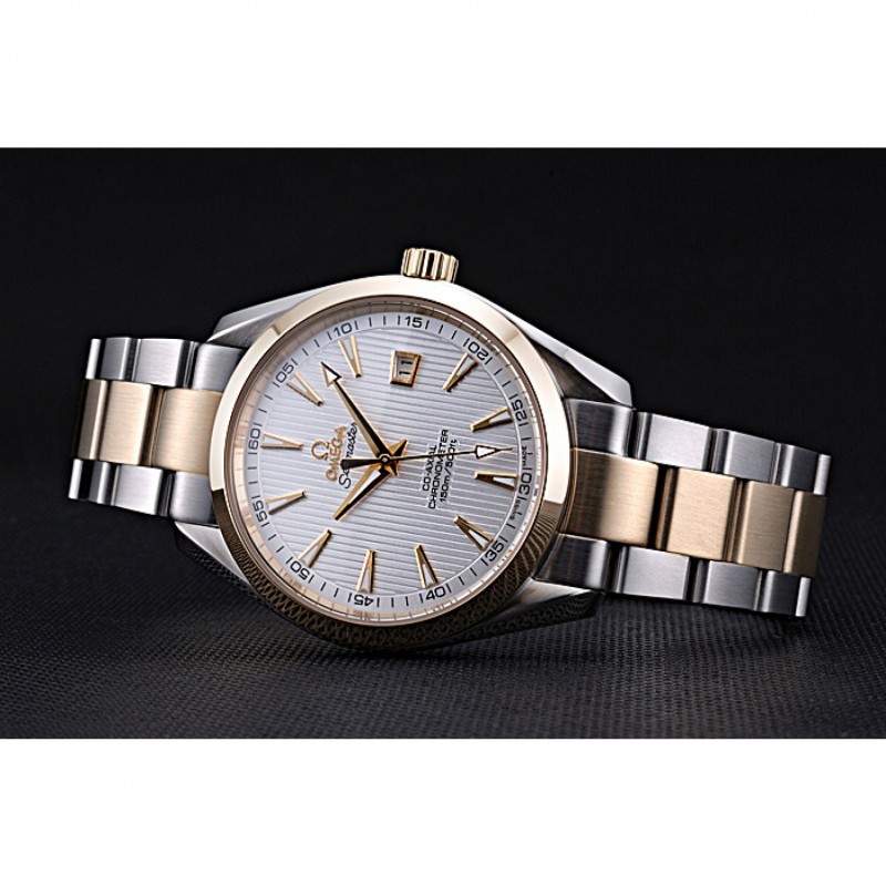 High End Replica Watches Omega Seamaster White Dial Two Tone 622167-4