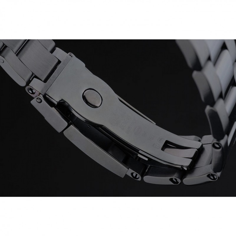 Luxury Replica Watches Rolex Daytona Black Ion Plated Tachymeter Black Stainless Steel Strap Green Dial 80246-6