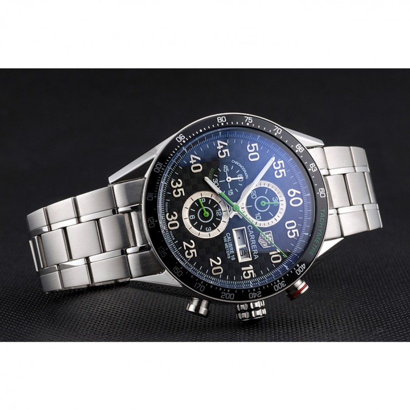 Carrera Black Dial Calibre 16 Link Tag Heuer Watch-tag140-2