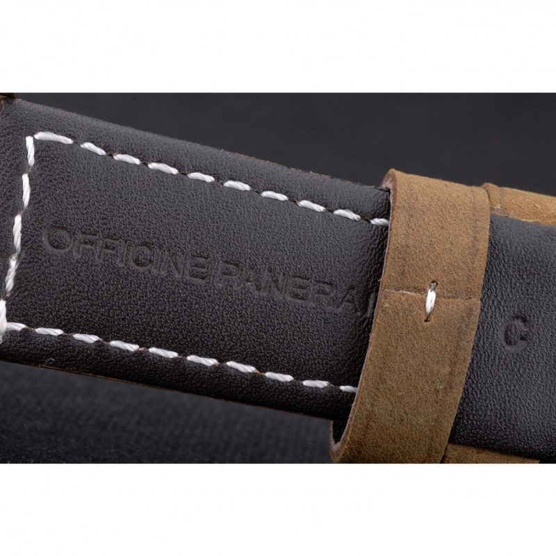 Panerai Luminor Submersible Black Dial Suede Leather Bracelet-6
