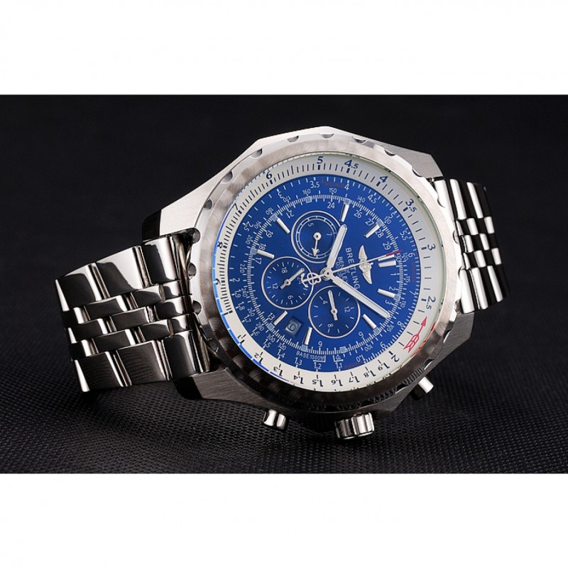 Luxury Breitling Bentley Motors T Blue Dial Stainless Steel Case And Bracelet 622222-4