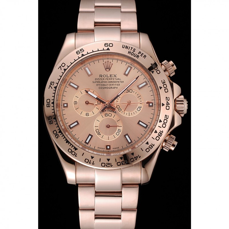 Rolex Cosmograph Daytona Pink Dial Rose Gold Case And Bracelet 1454247-1