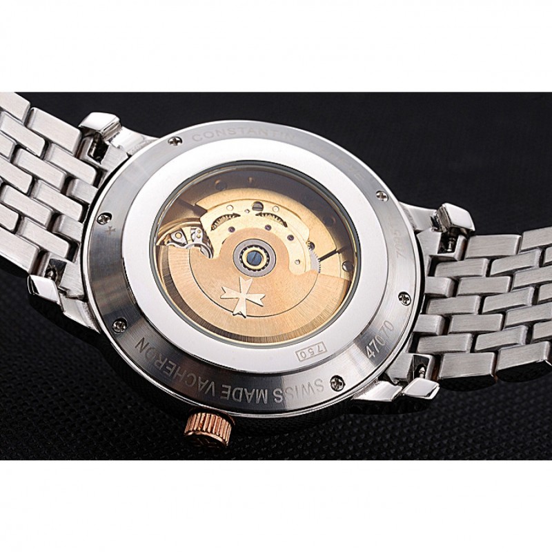 Vacheron Constantin Patrimony Silver Dial Rose Gold Case Two Tone Bracelet 62292-7