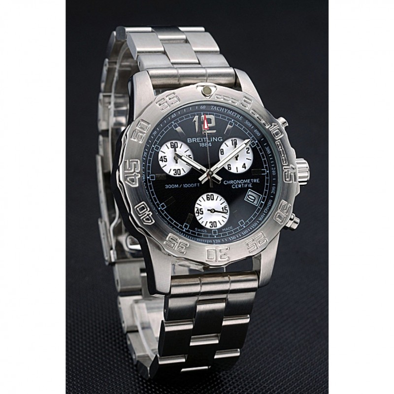 Breitling Colt Chronograph II Black Dial Stainless Steel Bracelet 622427-2