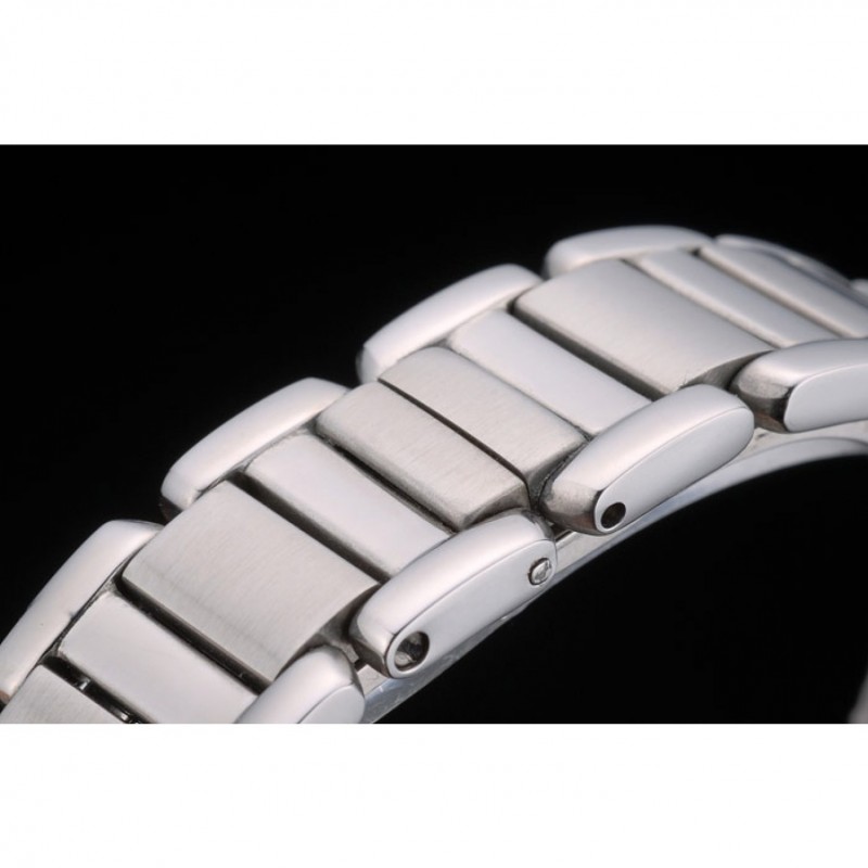 Best Cartier Tank Anglaise 23mm Silver Dial Stainless Steel Case And Bracelet-5