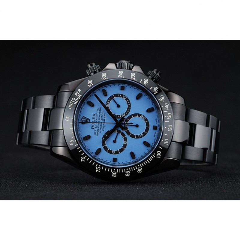 Rolex Cosmograph Daytona Blue And Black Dial Black Stainless Steel Case And Bracelet 1454250-3