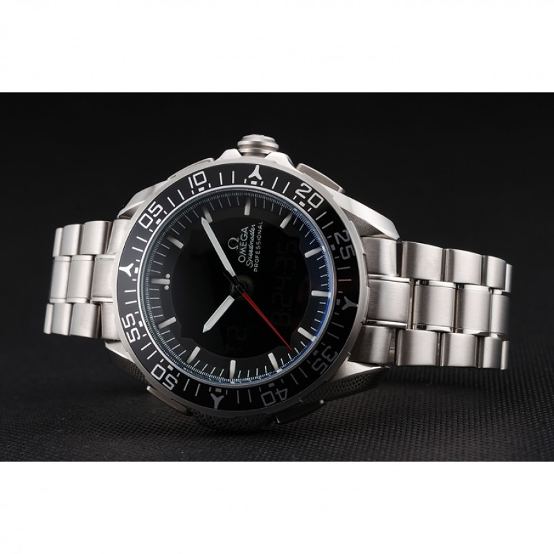High Quality Omega Speedmaster Skywalker X-33 Black Dial White On Black Bezel Stainless Steel Case And Bracelet-3