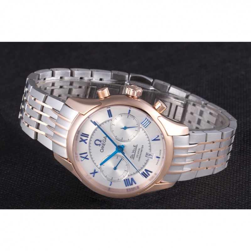 Omega DeVille Two Tone Links White Dial om240 621564-4