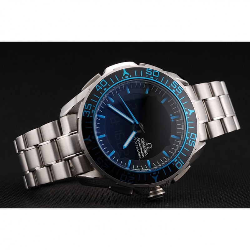 Omega Speedmaster Skywalker X-33 Black Dial Blue On Black Bezel Stainless Steel Case And Bracelet-4