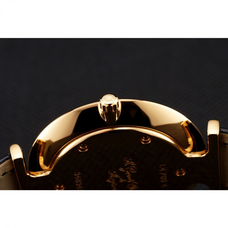 AAA Swiss Longines Grande Classique Gold Dial Gold Case Black Leather Strap-8