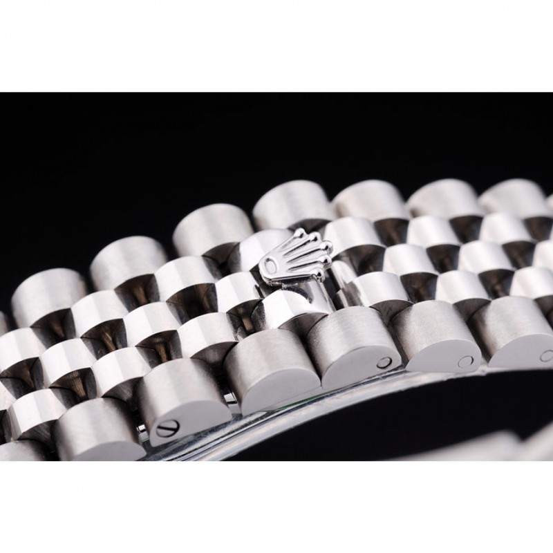Rolex Datejust White Radial Dial Ribbed Bezel 7478-5