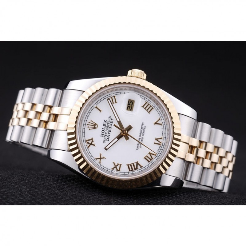 Rolex Datejust White Dial Ribbed Bezel 7451-3