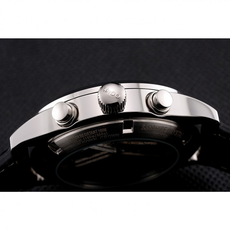 Mido Multifort Cronograph 2 Tone Dial Black Leather Strap 622184-8