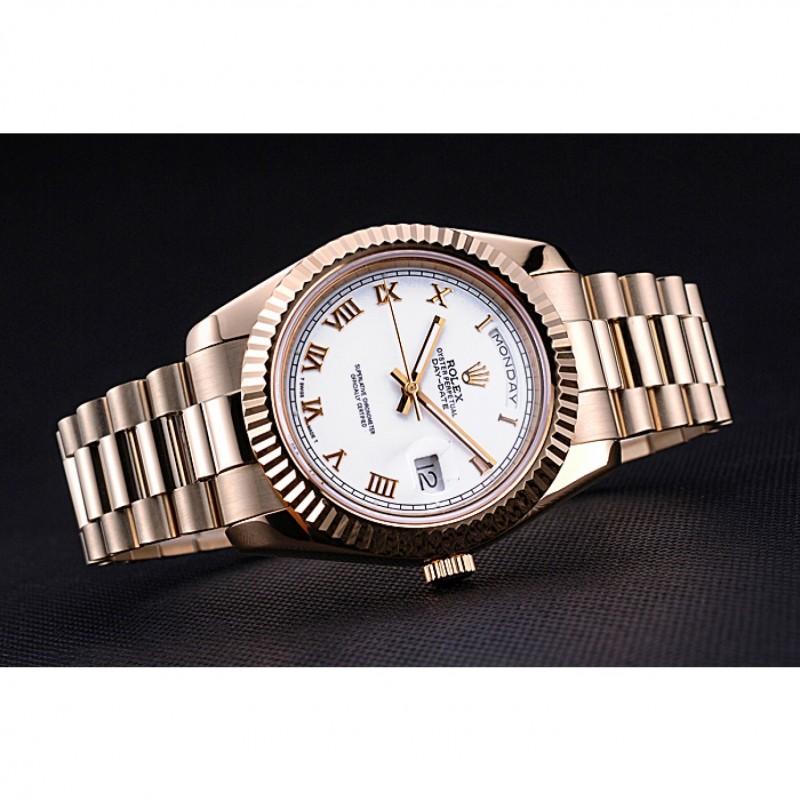 Rolex Day-Date White Dial Gold Bracelet 622546-3