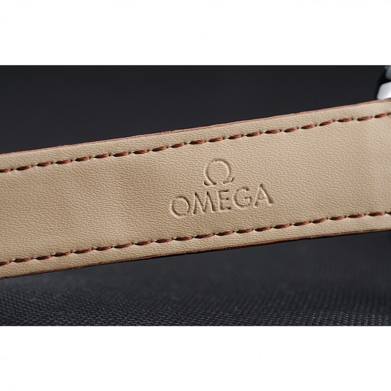 Best Replica Watches Omega DeVille Silver Dial Stainless Steel Case Brown Leather Strap 622830-6