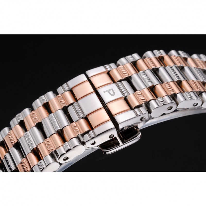 Swiss Piaget Traditional Blue Dial Gold Case Two Tones Stainless Steel Strap-6