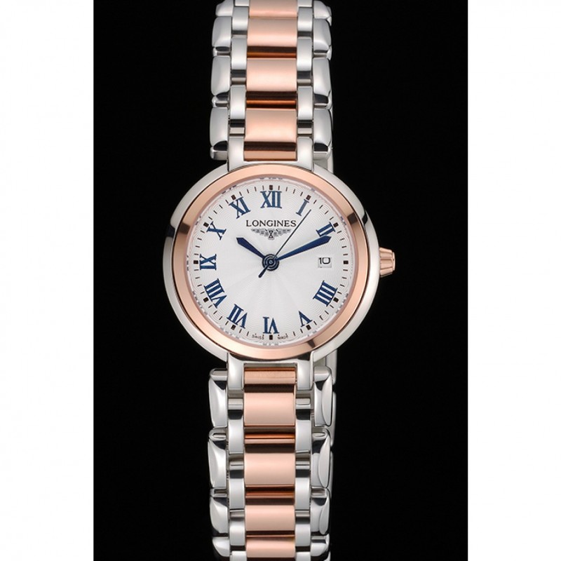 Luxury Replica Watches Longines PrimaLuna Stainless Steel And Gold Case Roman Numerals 622586-1