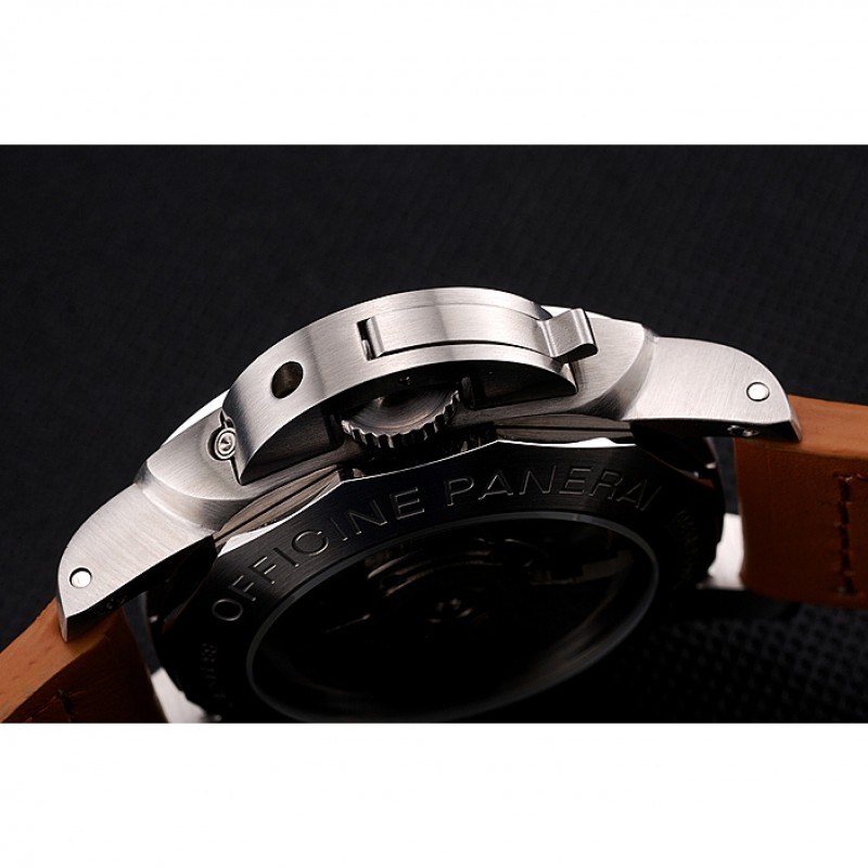 Best Panerai Radiomir Stainless Steel Bezel Orange Leather Bracelet 622317-8