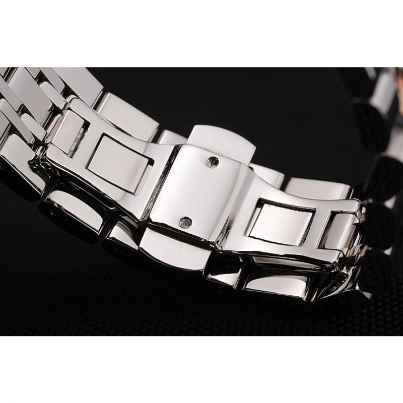Omega De Ville Moonphase Tourbillon White Dial Stainless Steel Case Two Tone Steel Rose Gold Bracelet-6