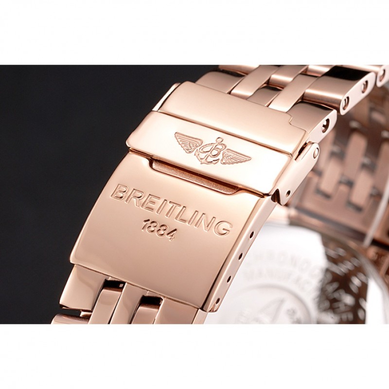 Breitling Chronomat 44 White Dial Rose Gold Bracelet 622518-6