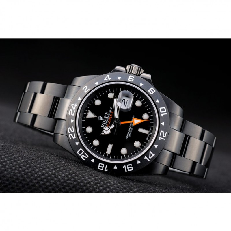 Rolex Swiss Explorer Black Ceramic Bezel Black Dial Watch 98239-4