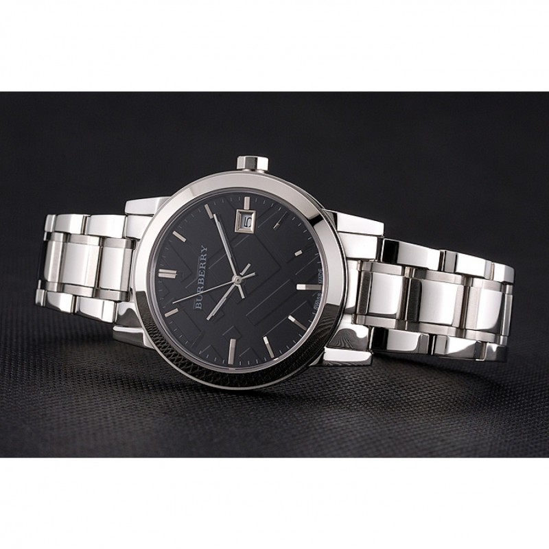 High End Burberry The City Black Dial Stainless Steel Case And Bracelet-4