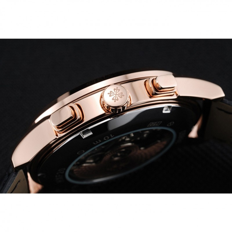 Patek Philippe Grand Complications White Dial Gold Case Black Leather Bracelet 1454240-7