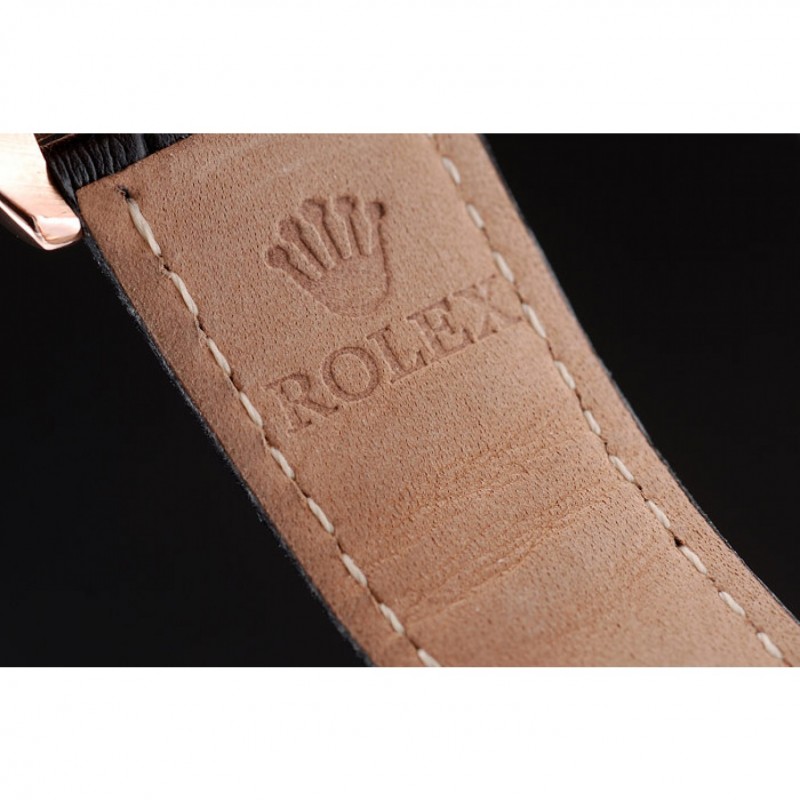 Rolex Daytona Black Ceramic Bezel Brown Dial Black Leather Strap 41975-7