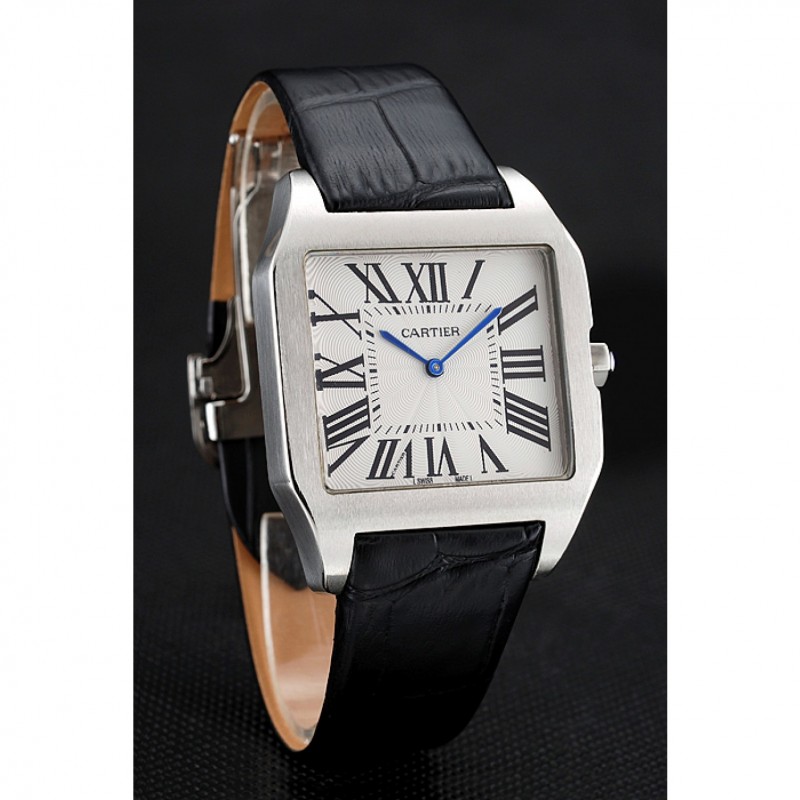 High End Replica Watches Cartier Santos 100 Polished Stainless Steel Bezel 621931-1