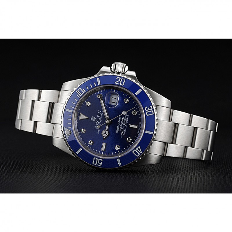 Rolex Submariner Stainless Steel Case Blue Dial Diamond Markers Stainless Steel Bracelet 622638-3