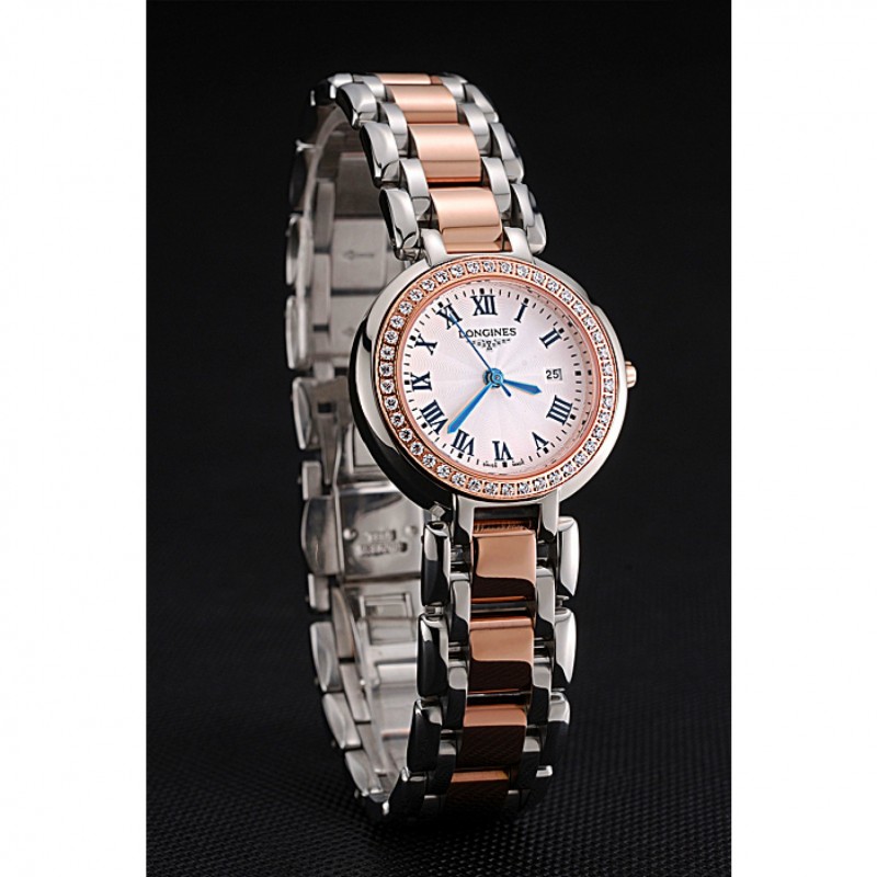 Longines PrimaLuna Stainless Steel And Gold Diamond Case 622585-2