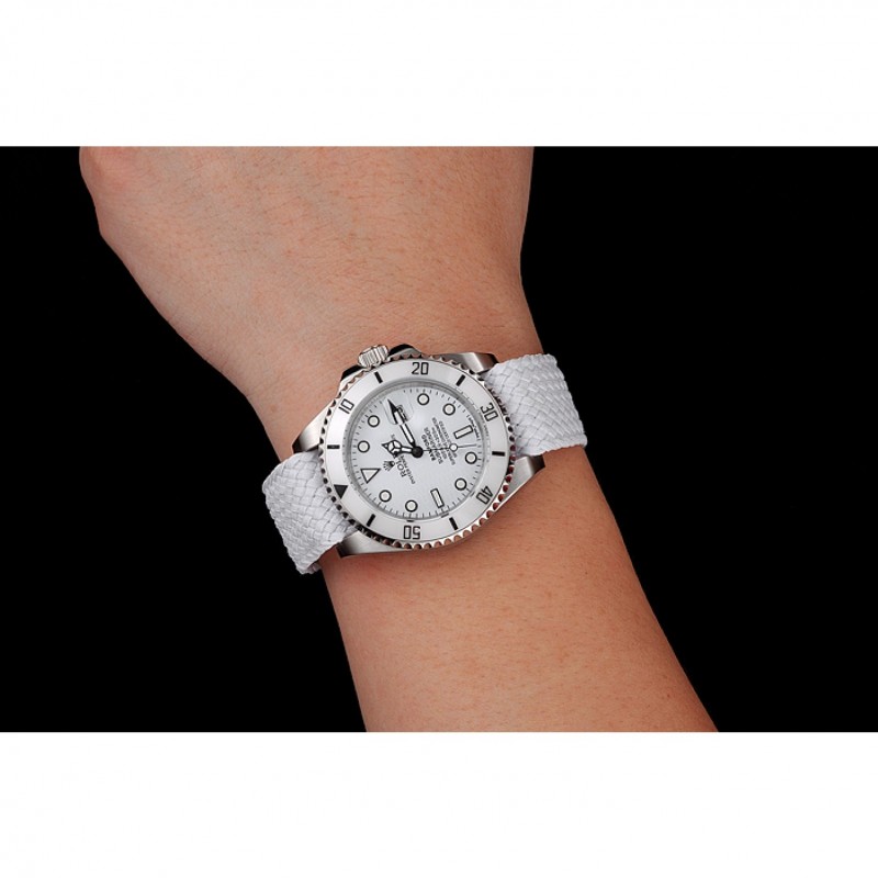 Rolex Submariner Bamford White Dial White Fabric Bracelet 1453867-7
