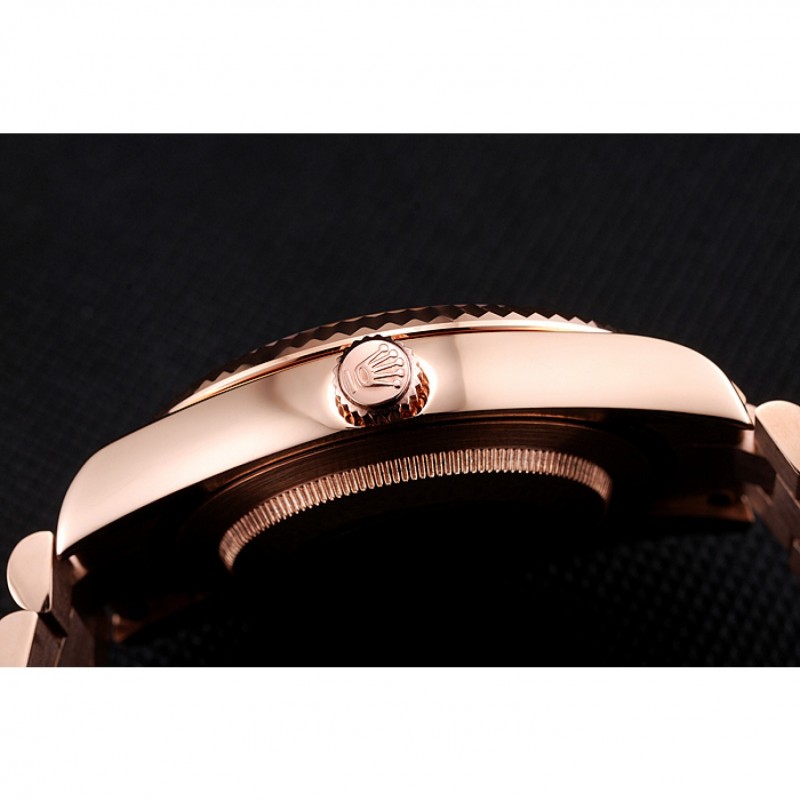 Swiss Rolex Day Date 40 Rose Gold Etched Dial Rose Gold Case And Bracelet-8