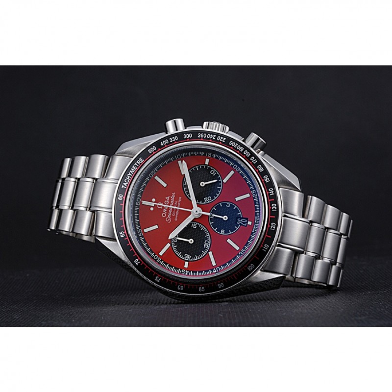 Omega Speedmaster Red Grey Stainless Steel Strap 622054-4