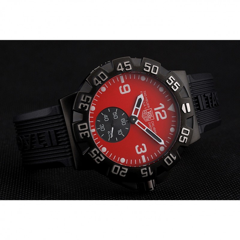 Tag Heuer Formula One Grande Date Red Dial Rubber Bracelet 622277-4