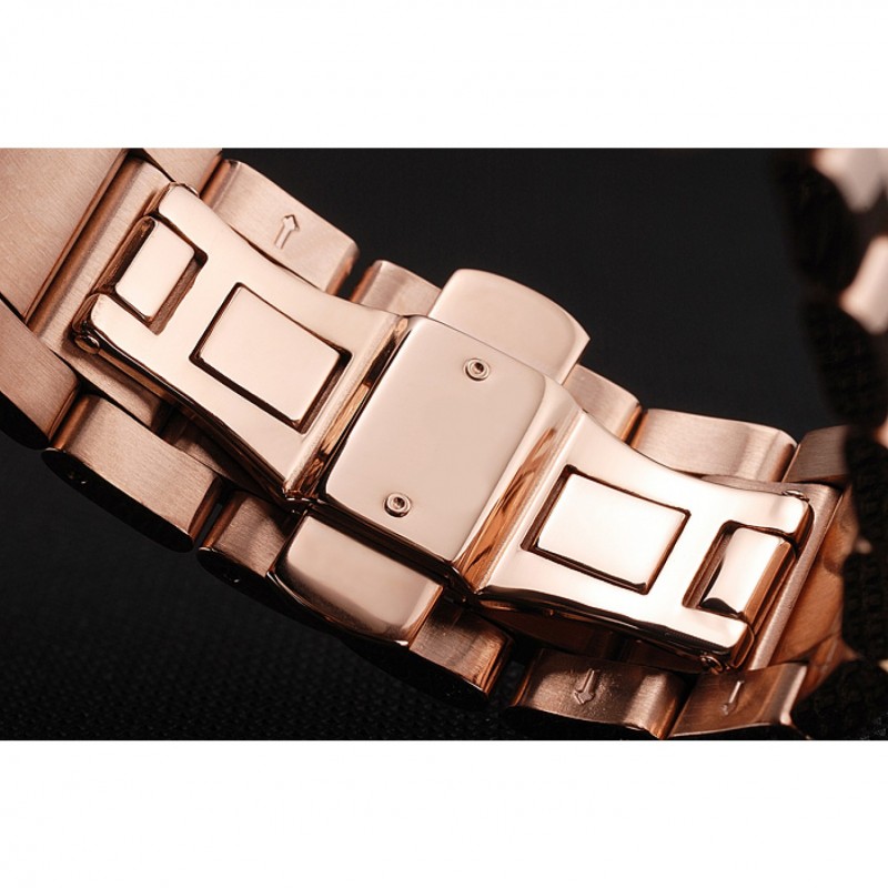 Cartier Calibre De Cartier Small Seconds Black And White Dial Rose Gold Case And Bracelet-6