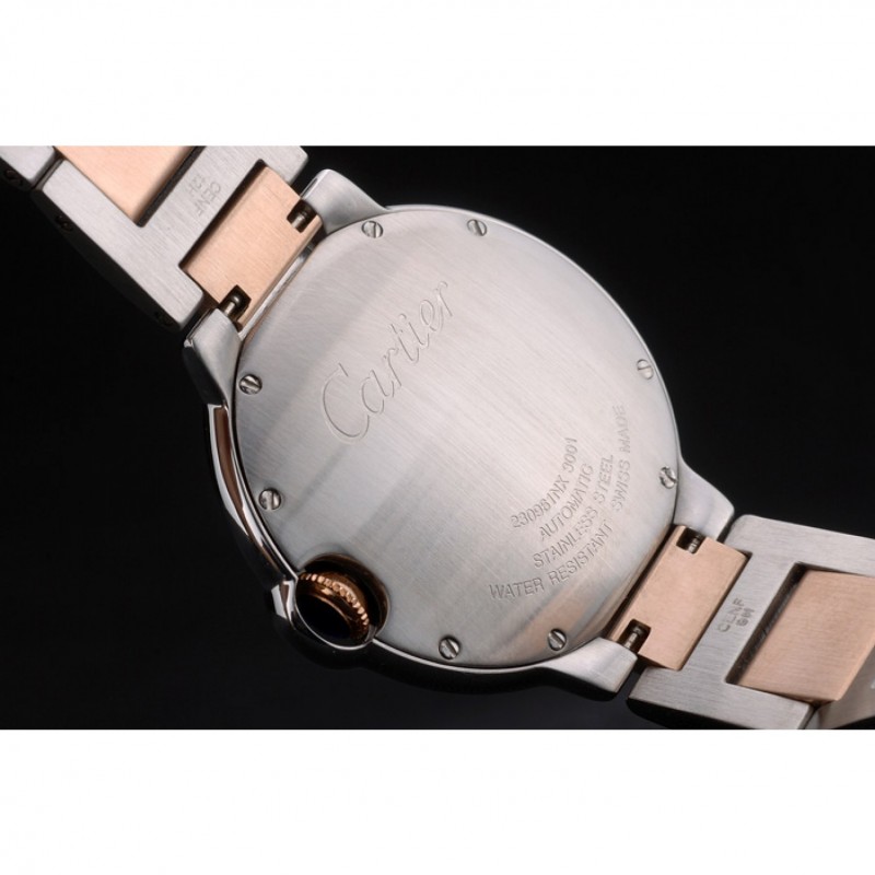 Cartier Ballon Bleu 42mm White Dial Stainless Steel Case Two Tone Rose Gold Bracelet-7