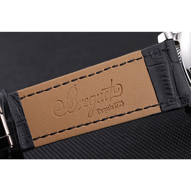 Breguet Classique Complications Stainless Steel Case Black Leather Strap 80158-5