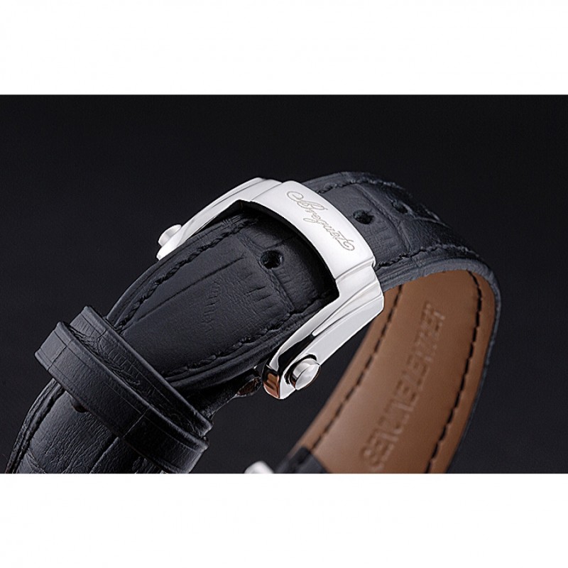 Breguet Classique Grande Complication Tourbillon Silver Case Black Dial Black Leather Strap 622212-5