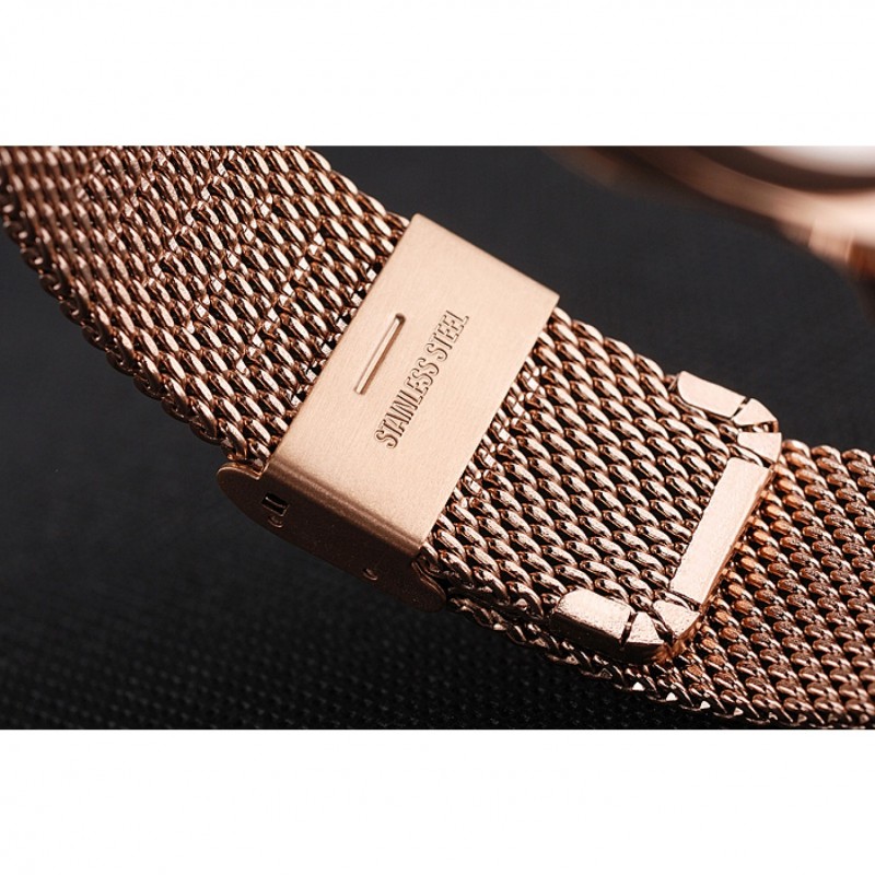 Patek Philippe Calatrava Small Seconds White Dial Rose Gold Case And Bracelet-5