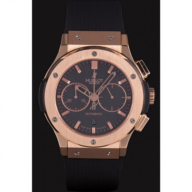 Swiss Hublot Classic Fusion Black Dial Rose Gold shb08 621401-1
