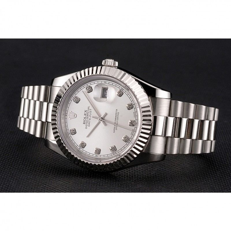 High Quality Replica Watches Swiss Rolex Datejust Silver Dial Stainless Steel Case And Bracelet-3