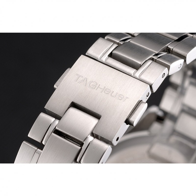 Tag Heuer Carrera Tachymeter Bezel Black Dial Stainless Steel Strap-7