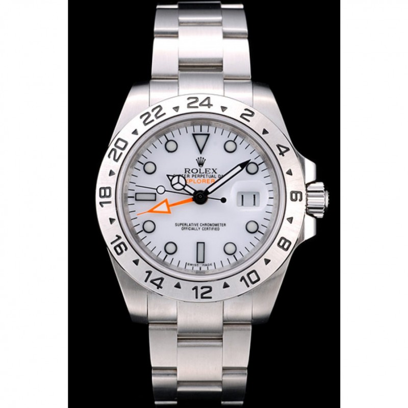 SS Rolex Swiss Explorer Stainless Steel Bezel White Dial Watch-1