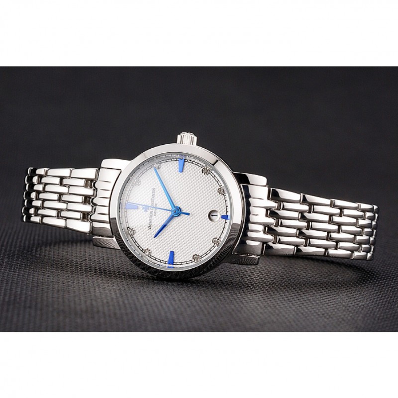 Vacheron Constantin Fine White Dial Blue Marks Stainless Steel Case And Bracelet-3