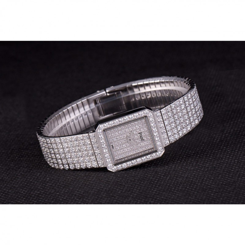 Piaget Swiss Limelight Diamonds Encrusted Stainless Steel Watch 80294-3