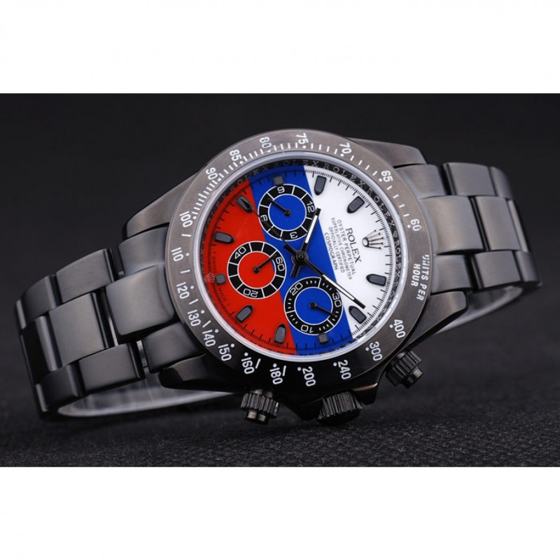 Rolex Cosmograph Daytona Black Bracelet Russian Flag Dial 7472-3