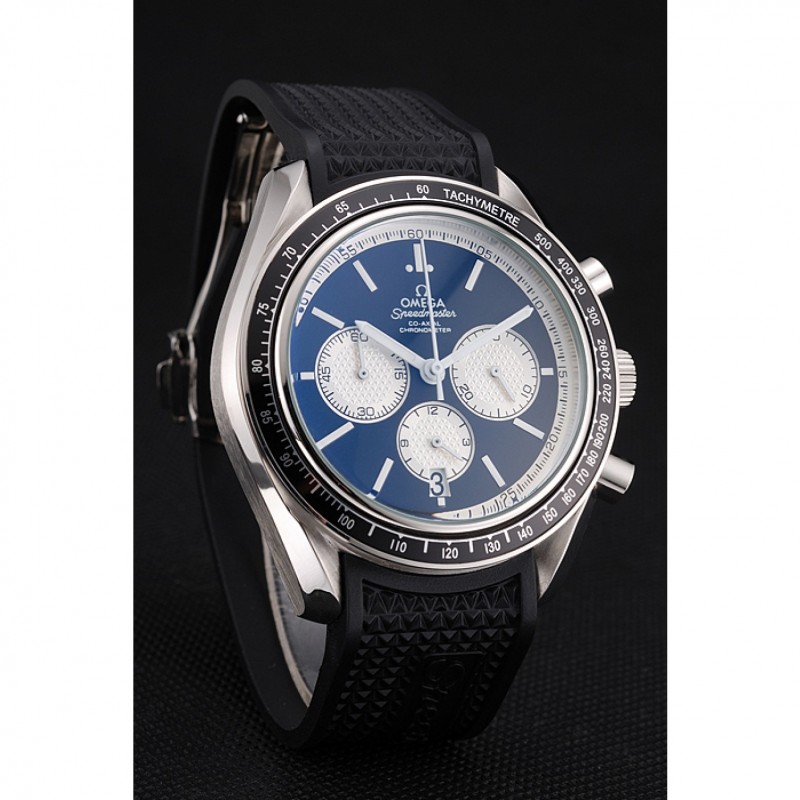 Omega Speedmaster Black Rubber Strap Black Dial 622041-2